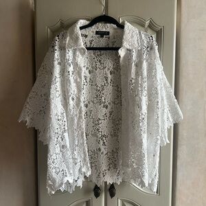 Joseph A. White Floral Lace Blouse